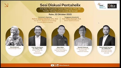 Pentahelix Arah Riset, Pengabdian kepada Masyarakat  & Transfer Teknologi untuk Indonesia Berdampak