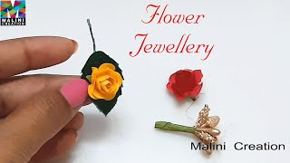 How to make floral jewelry/ Bridal flower jewelry / Haldi function jewelry/ wedding floral jewelry