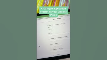 Create job application system on your website pt. II