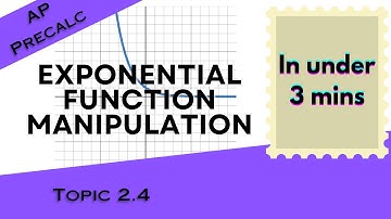 Exponential Function Manipulation in Under 3 mins (AP Precalculus Topic 2.4)