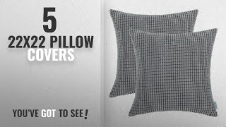Top 10 22X22 Pillow Covers [2018 ]: Pack of 2, CaliTime Throw Pillow Covers Cases for Couch Sofa