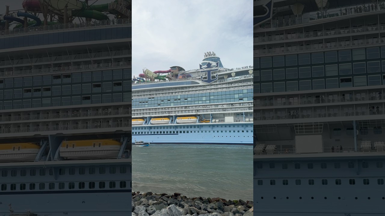Star of the Seas sailing away! #shorts #staroftheseas #royalcaribbean #cruiseship  #portcanaveral