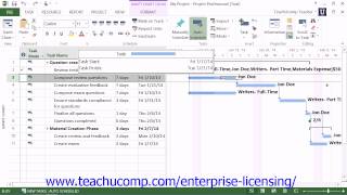 Microsoft Office Project Tutorial 2013 Advanced Task Management 9.5 Employee Group Training