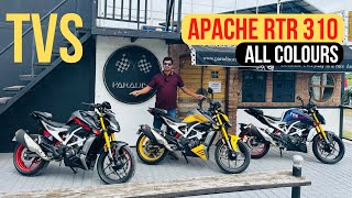 TVS Apache RTR 310 All Colours - Black, Yellow, Blue