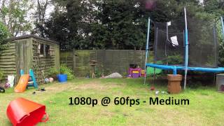 Comparison of the 1080p Video Modes on a GoPro Hero 3+ Black Edition