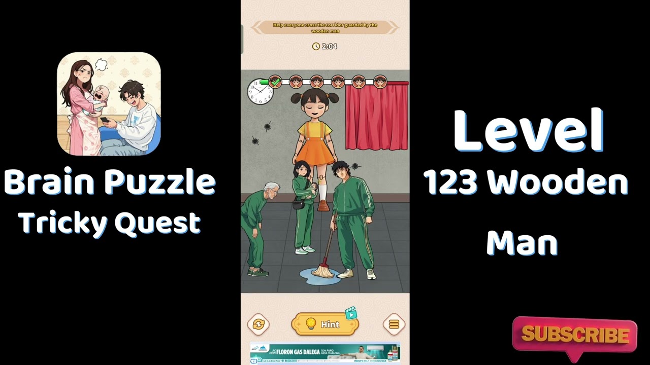 【介錯】コクピット Brain Puzzle Tricky Quest 123 Wooden Man Walkthrough