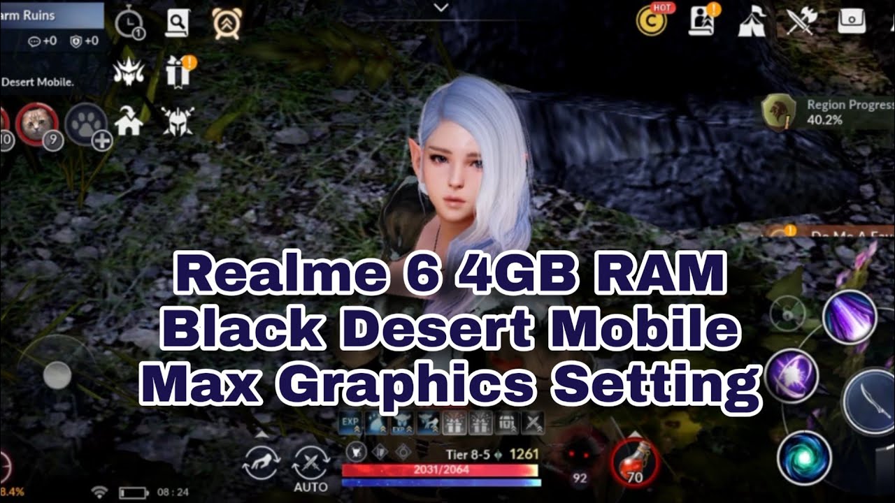 Realme 6 4GB RAM Black Desert Mobile Max Graphics Setting