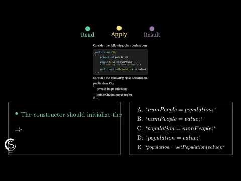 2024 AP CSA MCQ Question 17 - Constructor Instance Variable Initialization
