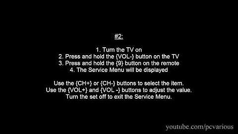 How to Access Service Menu in Toshiba TV