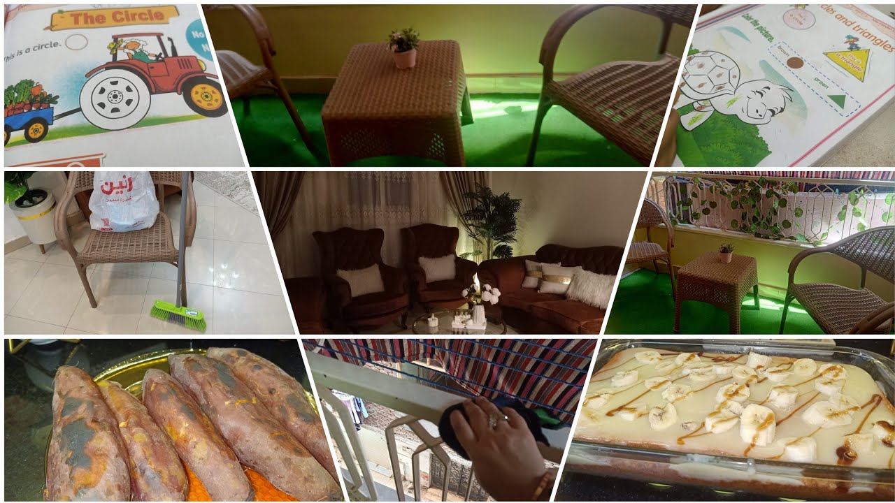 اليوم الحلو بيبان من أوله 😍يوم كله بركه 🏠  مشتريات من رنين خليت البلكونه فله 🪣🌸 نقضي الاجازه بروقان