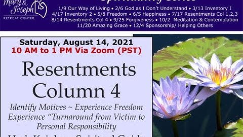 STEP FOUR: Resentments - Column 4