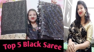दिखना है अलग तो Try करे ये 5 Black साड़ी|Bollywood Inspired Black Saree U Must Have|Best Black Saree