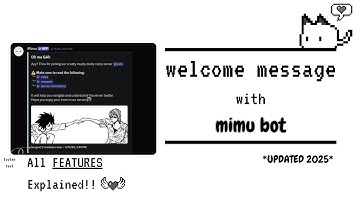 how to make a welcome message using mimu | MOBILE + PC friendly | 2025