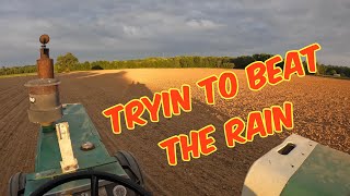 Tryin to beat the rain and get some beans planted