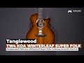 Tanglewood tw4 koa winterleaf super folk acoustic electric in autumn burst gloss