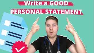 HOW TO WRITE A GOOD PERSONAL STATEMENT! PA SCHOOL APPLICATION TIPS FOR CASPA AND PERSONAL STATEMENT!