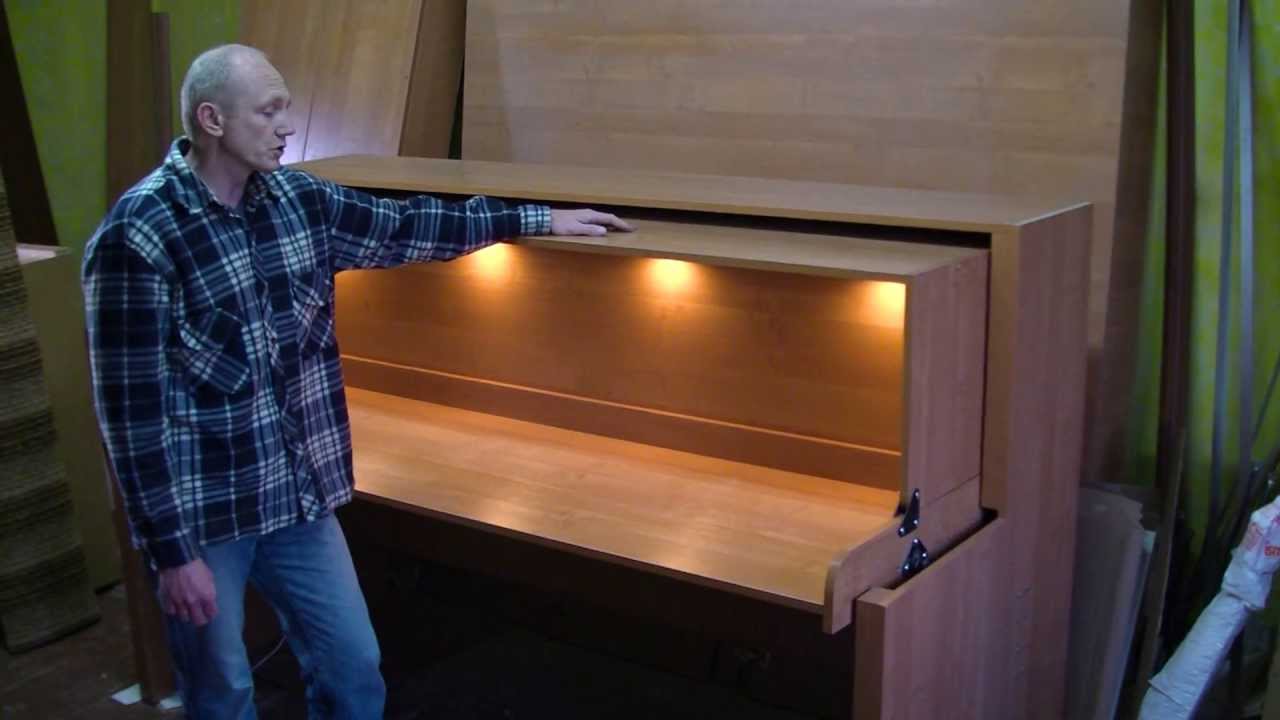 łóżko Chowane Z Biurkiem Hidden Bed Youtube