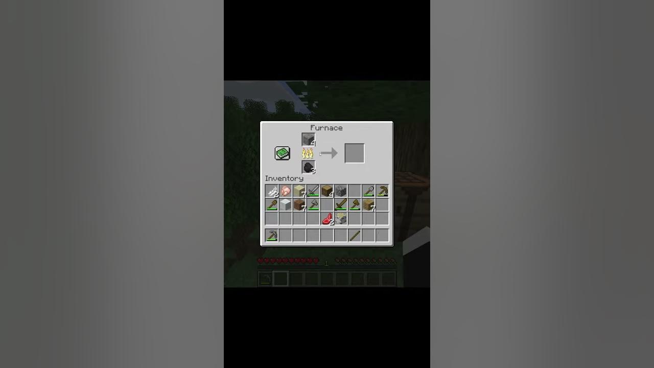 How To Make Iron Ore Into Iron Ingots In Minecraft A Minecraft Shorts