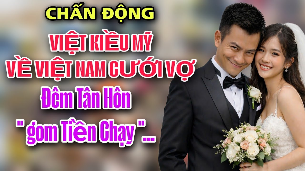 CHẤN ĐỘNG - VIỆT KIỀU MỸ VỀ VIỆT NAM CƯỚI VỢ ĐÊM TÂN HÔN GOM TIỀN BỎ CHẠY