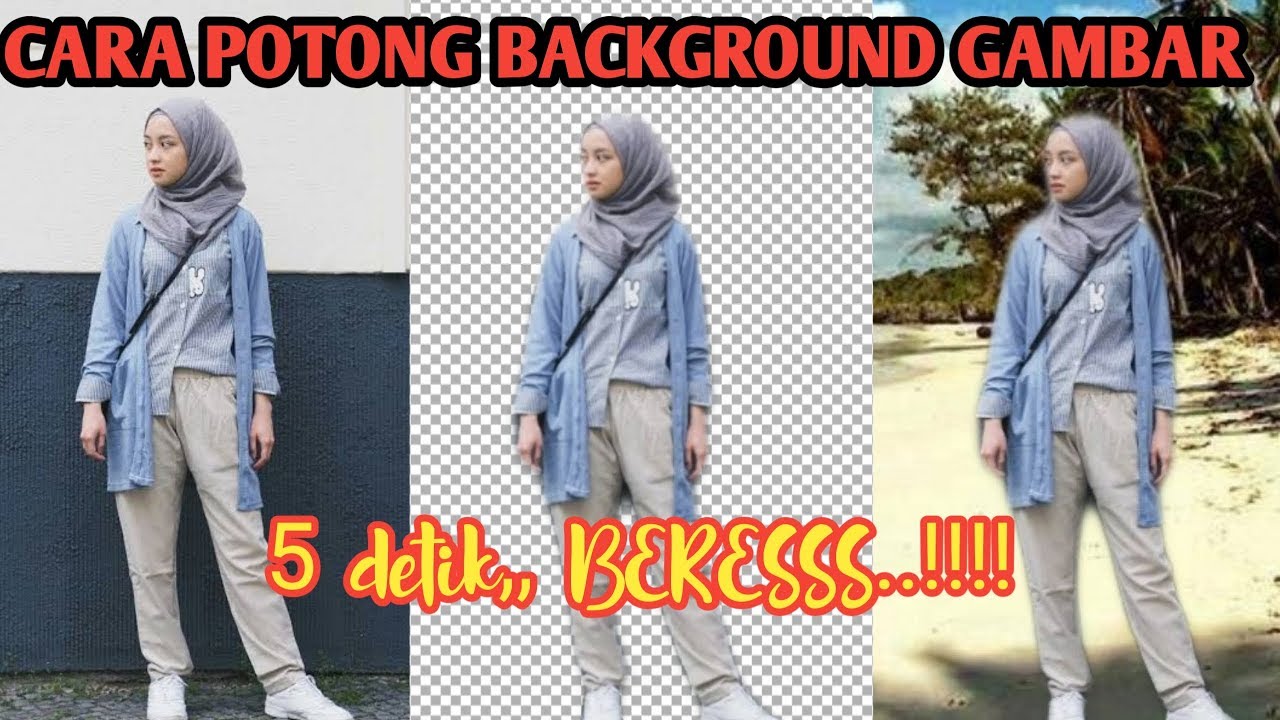 CARA GANTI BACKGROUND FOTO CUMA 1X KLIK | 5 DETIK ...