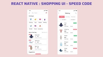 React Native : Shopping UI -  Speed Code ( with Hooks useState )
