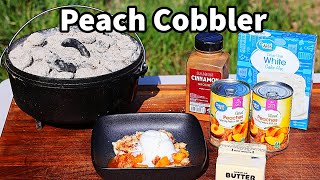 Dutch Oven Peach Cobbler