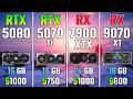 RTX 5080 vs RTX 5070 Ti vs RX 7900 XTX vs RX 9070 XT | Test in 7 Games