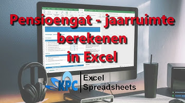 Pensioengat Jaarruimte berekenen in Excel ✅