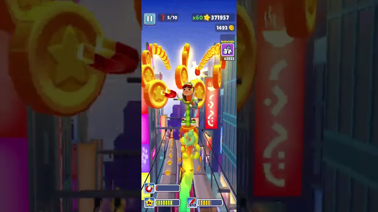 SUBWAY SURFERS 🚇 MERATHON TOKYO 🗼😍 GAMEPLAY 😍💥 #subwaysurfers #gameplay #games #viral 