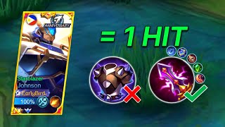 JOHNSON OLD SUPER DAMAGE BUILD 2023! (DONT TRY) | BEST 1 HIT DELETE ITEM ~ Mobile Legends: Bang Bang