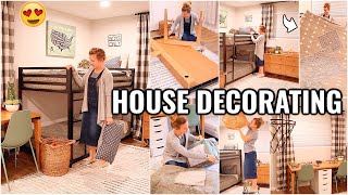 BEDROOM MAKEOVER!!😍 DECORATING OUR HOUSE | DECORATE &amp; CLEAN WITH ME AT OUR ARIZONA FIXER UPPER