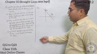 Chapter 10 Straight Lines Exercise 10.2 Q12 TO Q20 ||class 11 Maths || NCERT