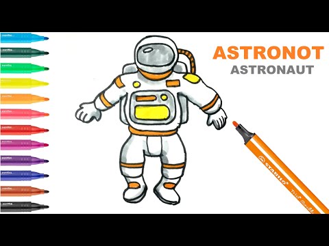 Easy Drawing Astronaut I Kolay Astronot Çizimi I Astronot Nasıl Çizilir?