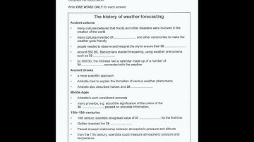 Listening part four( The history of weather forecasting) @ieltslisteningpro.24