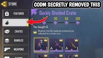 🤯 CODM REMOVED MOST POPULAR FEATURE IN-GAME STORE SECRETLY