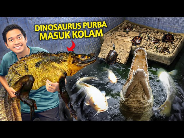 DINOSAURUS PURBA MASUK KOLAM! DISERANG HEWAN DI KOLAM! class=