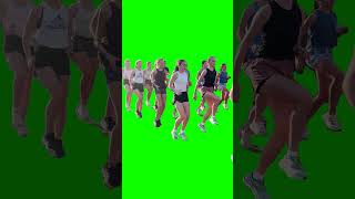 White Woman Marching | Green Screen