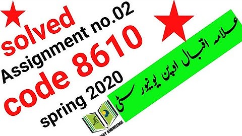 aiou solved assignment code 8610 spring 2020