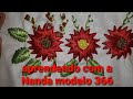 flor de fitilho com fitas de cetim número 1 modelo 366