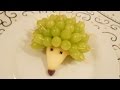 Decoração em frutas Porco espinho | Animal sculpture with fruits