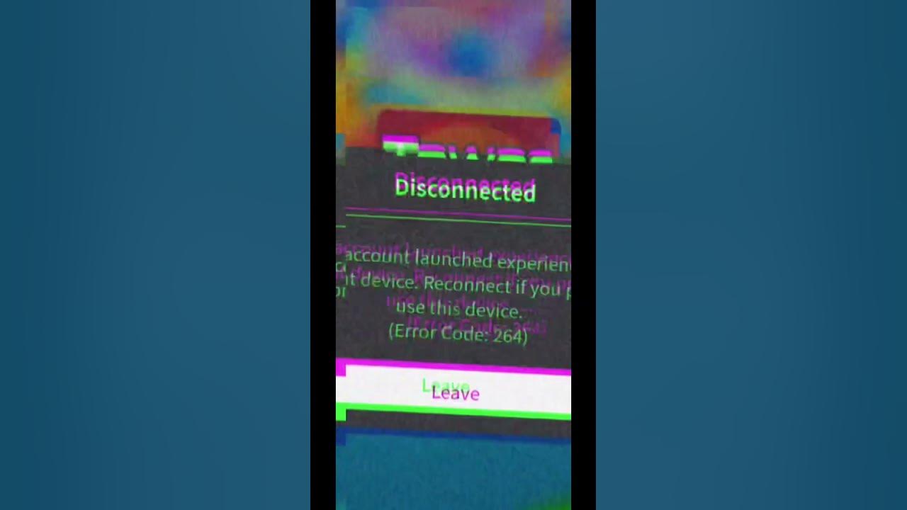 error code 264… 😨 - YouTube