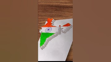3D Indian map Drawing | Independence day | republic day #shorts