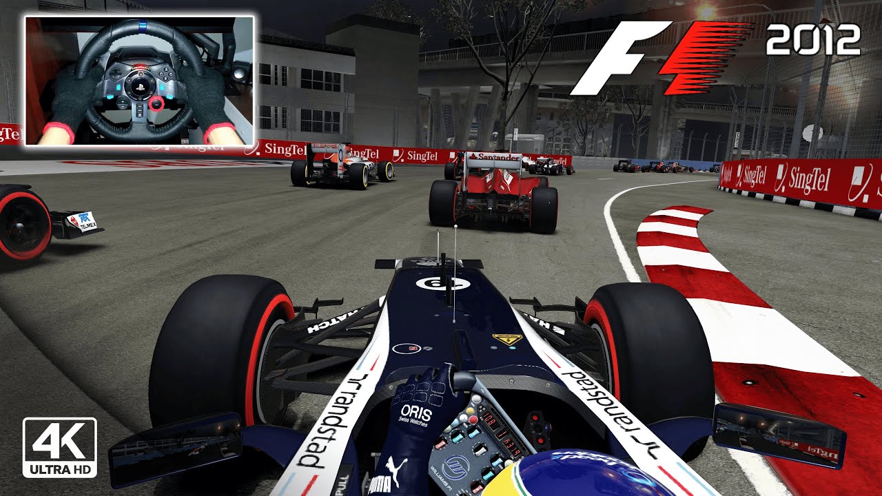 Williams FW34 by Bruno Senna | F1 2012 Singapore Grand Prix | Logitech G29 Gameplay