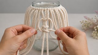 Turn Old Jars Into Beautiful Decor | Rope Craft DIY Ideas