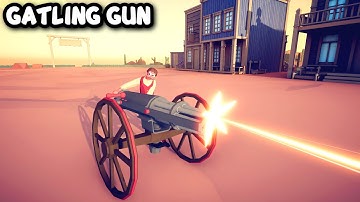GATLING GUN Vs EVERY UNITS - WILD WEST UPDATE - TABS - Totally Accurate Battle Simulator