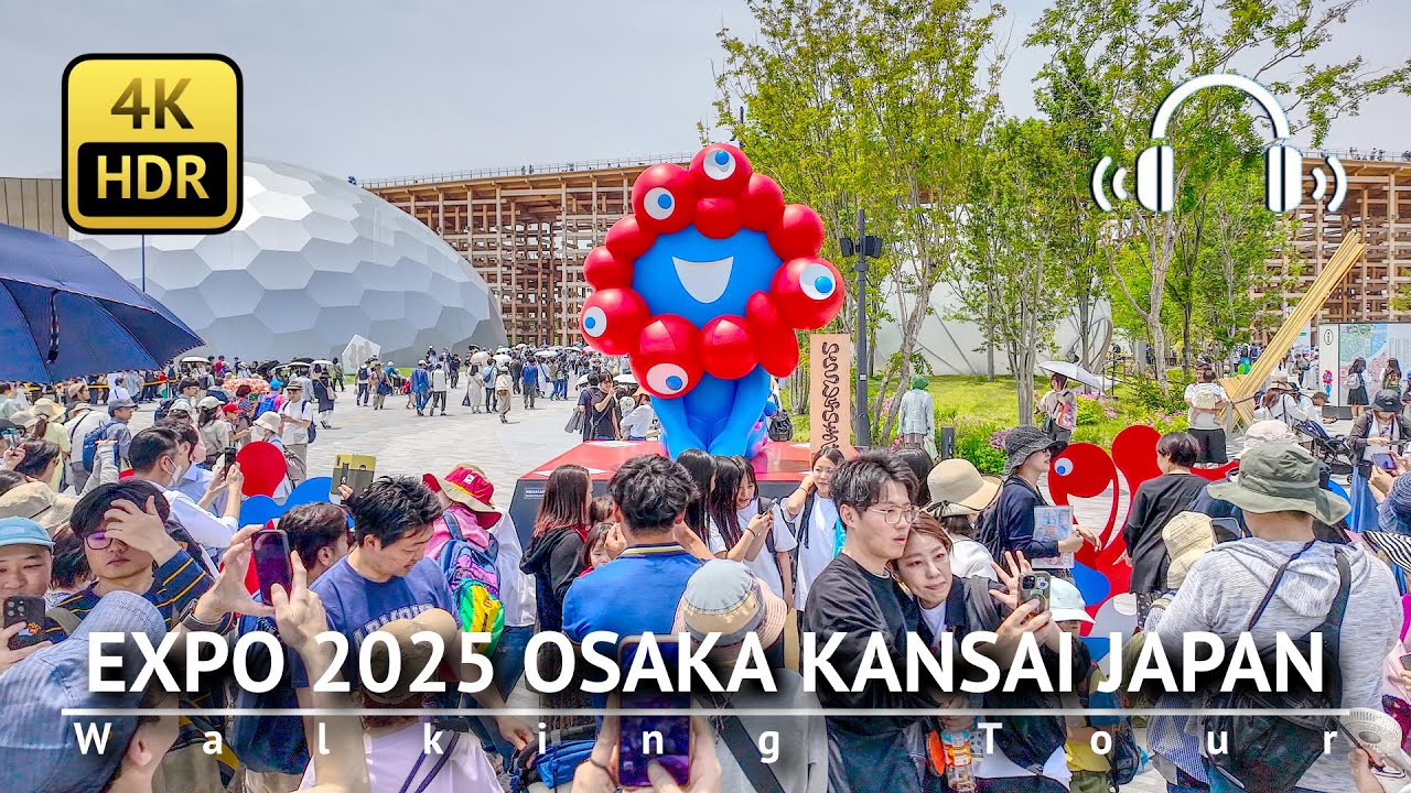 EXPO 2025 Osaka Kansai Walking Tour [4K/HDR/Binaural] - YouTube