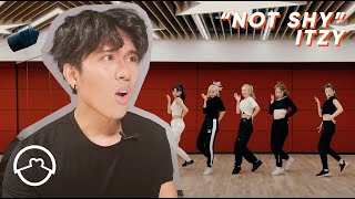 Performer Reacts to Itzy "Not Shy" Stage Practice