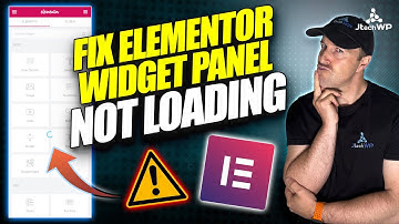 Elementor Widget Panel Not Loading How to fix Blue Wheel