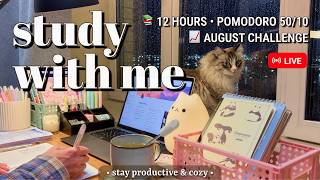 STUDY CHALLENGE 12+ HOURS 🔥 Pomodoro 50/10 | Max Focus Session