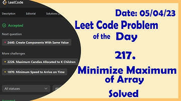 2439 || Minimize Maximum of Array || C++ || Leetcode Daily Challenge